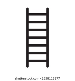 ladder icon symbol. Ladder or stepladder concept outline flat symbol design logo template isolated on white background. Simple element illustration. EPS 10