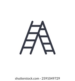 ladder icon symbol vector sign isolated on white background illustration for graphic and web design