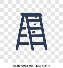 Ladder icon. Trendy Ladder logo concept on transparent background from Construction collection