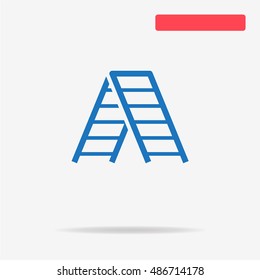 Ladder icon. Vector concept illustration for design.
