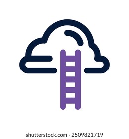 ícone de escada. vetor ícone de tom duplo para o seu site, móvel, apresentação e design de logotipo.