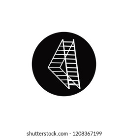 ladder icon vector. Flat design.