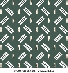Ladder Icon Vector Illustration repeating trendy cute pattern colorful green background