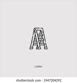 ladder icon vector isolated on white background