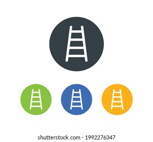 Ladder icon vector isolated on white background. Button design