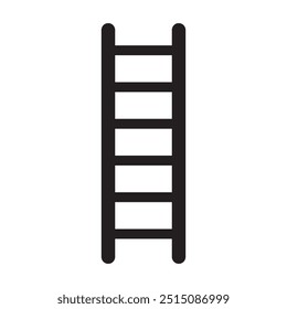 Ladder icon, vector isolated on white background. Ladder silhouette, symbol design for logo, app, website. Ladder concept line icon vector. Climb icon Vector illustration.