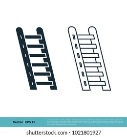 Ladder Icon Vector Logo Template Illustration Design. Vector EPS 10.