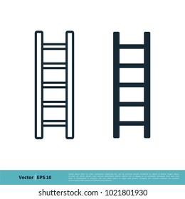 Ladder Icon Vector Logo Template Illustration Design. Vector EPS 10.