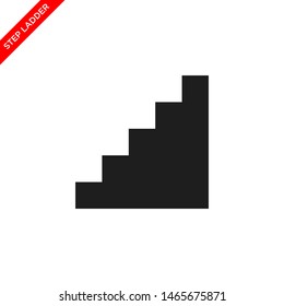 ladder icon vector logo template, step ladder icon 