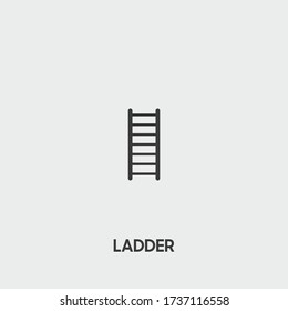 ladder icon. ladder vector on gray background