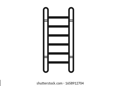 Ladder icon vector on white background