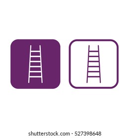 Ladder icon vector. Purple and white