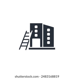 Ladder icon. vector.Editable stroke.linear style sign for use web design,logo.Symbol illustration.