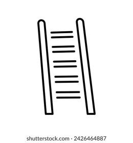 ladder icon with white background vector stock illustration