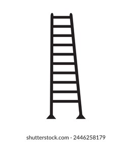 Leiter-Icon-Arbeiter-Schwarz-Vektorgrafik-Hintergrund-Design.