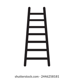 Ladder icon worker black vector background design.