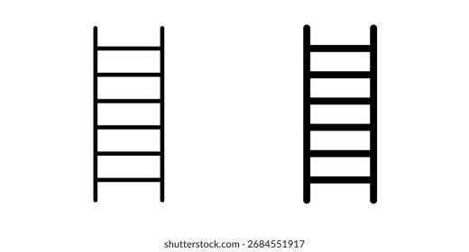 Leitersymbole einfacher Vektorsatz. Logo-Symbol-Set