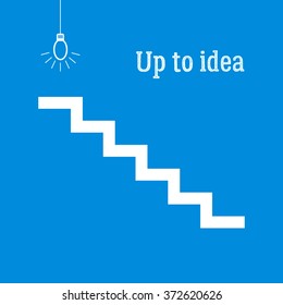 Ladder to idea. Vector minimalistic design competition concept.