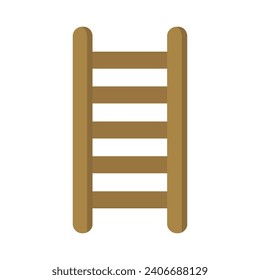 Ladder illustrated on white background