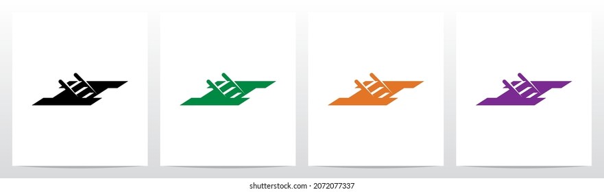 Ladder Into The Letter Logo Design I