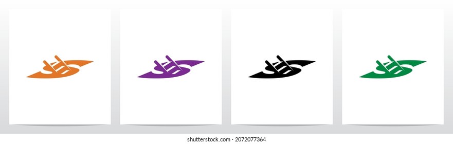 Ladder Into The Letter Logo Design S