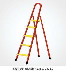 ilustración vectorial aislada de escalera en fondo blanco