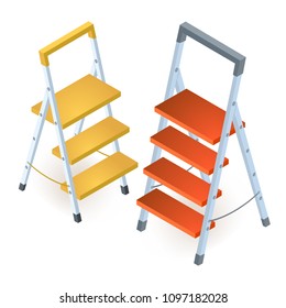 Ladder Isometric Construction Tools Isolated On Stock Vector (royalty 