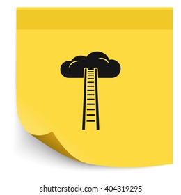 Ladder leading to cloud icon.