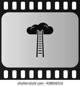 Ladder leading to cloud icon.