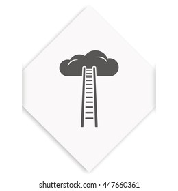 Ladder leading to cloud icon.