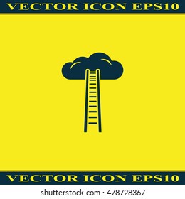 Ladder leading to cloud icon.