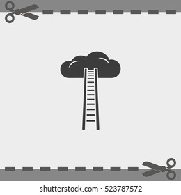Ladder leading to cloud icon.