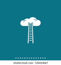 Ladder leading to cloud icon.