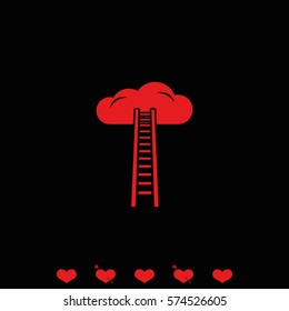 Ladder leading to cloud icon.