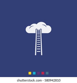 Ladder leading to cloud icon.