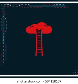 Ladder leading to cloud icon.