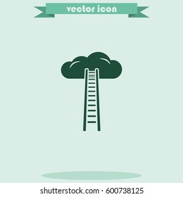Ladder leading to cloud icon.