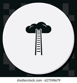 Ladder leading to cloud icon.