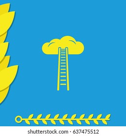 Ladder leading to cloud icon.