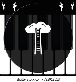 Ladder leading to cloud icon.