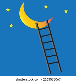 Ladder leading to the moon