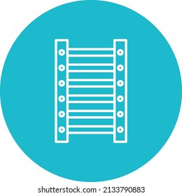 Ladder line circle icon vector image. Can also be used for web apps, mobile apps and print media.