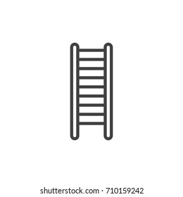 Ladder line icon, outline vector sign, linear style pictogram isolated on white. Symbol, logo illustration. Editable stroke