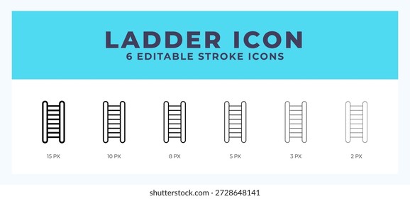Ilustración vectorial de icono de línea de escalera en estilo de moda.