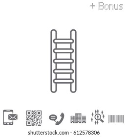 ladder line icon. vector illustration