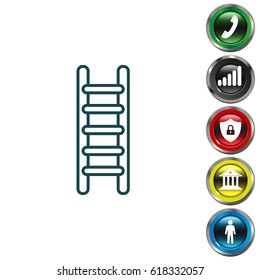 ladder line icon. vector illustration