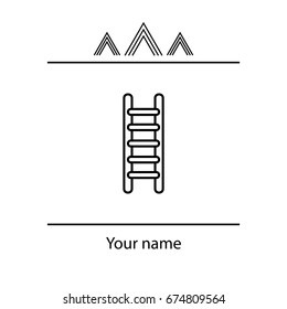 ladder line icon. vector illustration