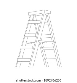 Ladder line icon vector steps symbol