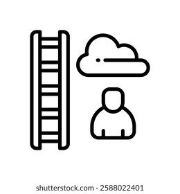 ladder line icon. vector icon for your website, mobile, presentation, and logo design.