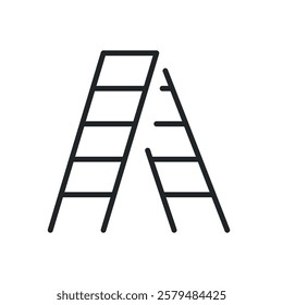 Ladder line icons. Perfect pixel on transparent background